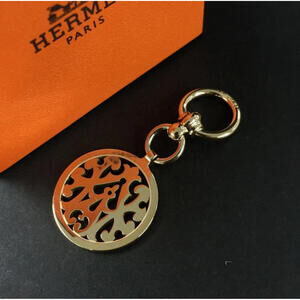 NEW HERMES Blason Scarf Twilly Ring Gold Tone Box Permabrass